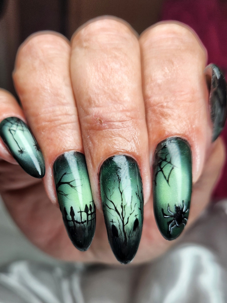 Grønt dødsmotiv negle